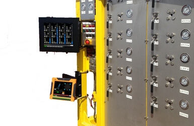 Offshore jacket upending monitoring system
