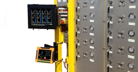 Offshore jacket upending monitoring system