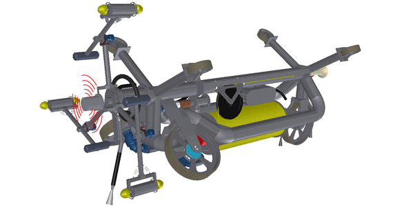 Remote cleaning device for subsea structure cleaning