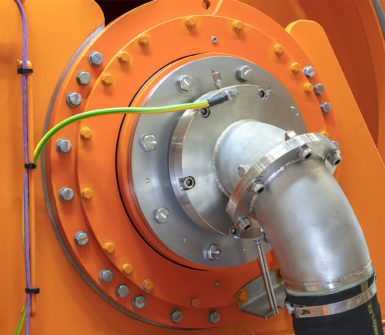 Slip ring unit, capable of transferring 1.8 MW.