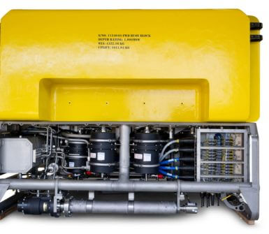 Basic series subsea compensator installed on free-flying inspection ROV