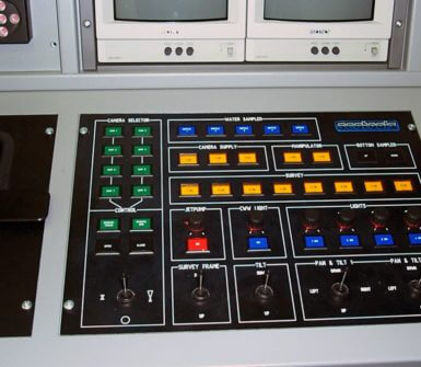 Part of the control desk related to various tasks