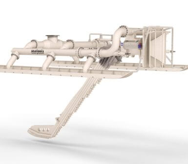 Side view of Jetting Bull subsea jetting sled