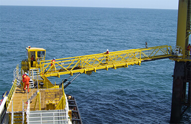 Active heave compensator for OAS gangway