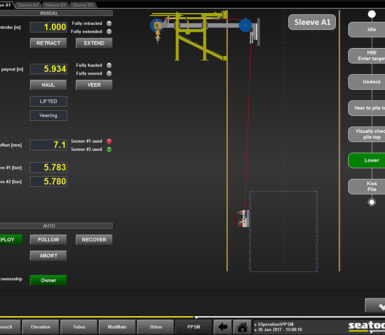 Post pile stickup measurement system MMI