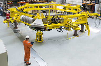 Anode cage installation tool for offshore wind monopile